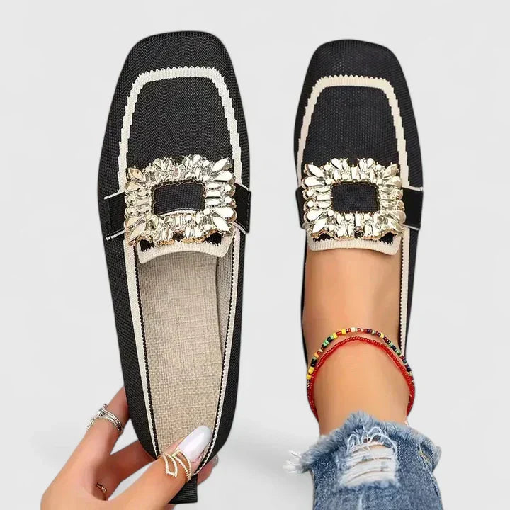 Anna | Orthopedic Loafers with Square Toe and Buckle