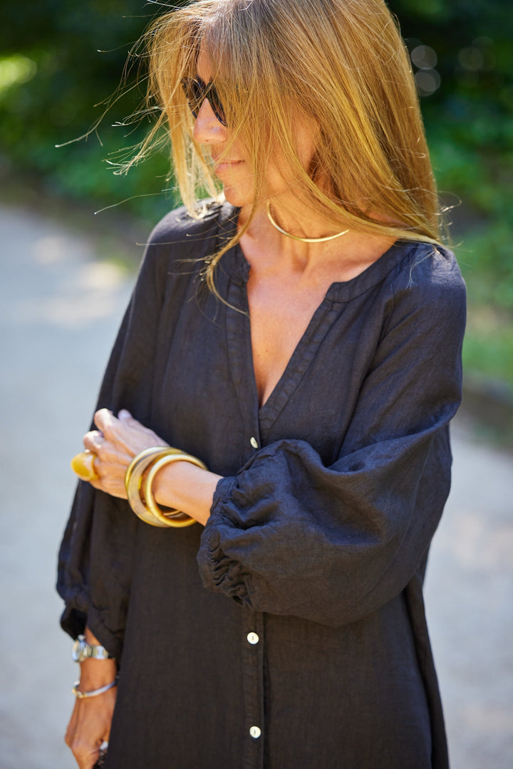 Alice | Maxi Shirt Dress with Long Sleeves