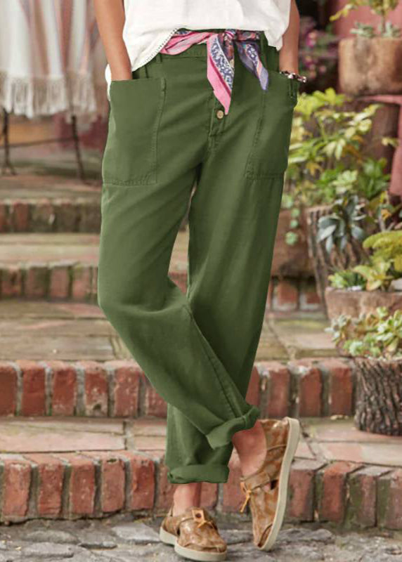 Jodie | Relaxed Fit Trousers with Button Front and Patch Pockets