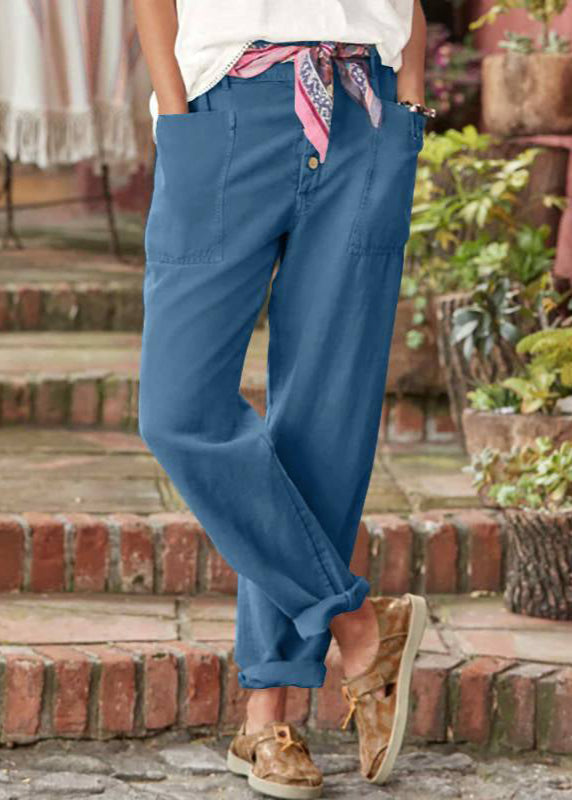 Jodie | Relaxed Fit Trousers with Button Front and Patch Pockets