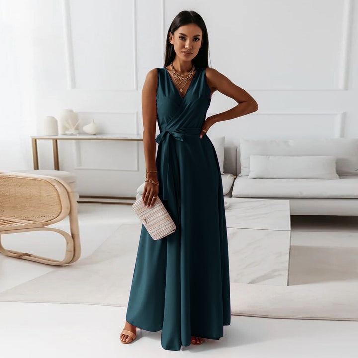 Gabrielle | Maxi Wedding Guest Dress with V-Neck Wrap