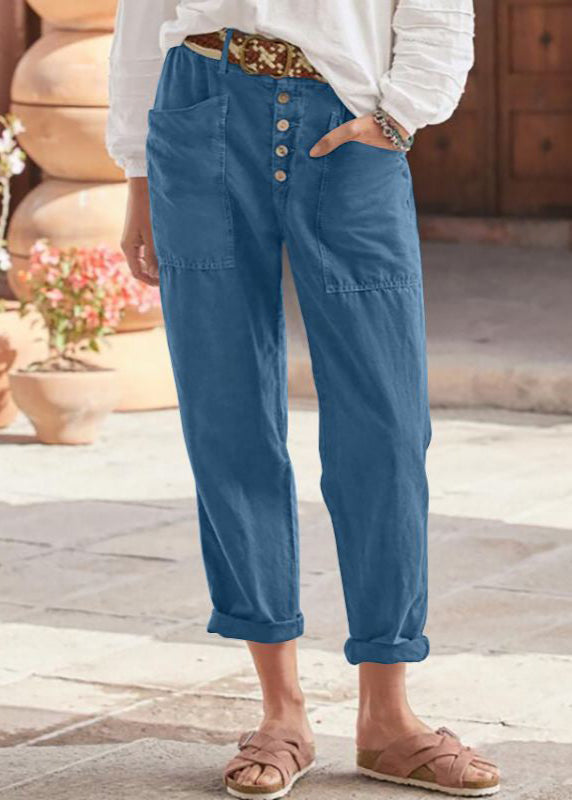 Jodie | Relaxed Fit Trousers with Button Front and Patch Pockets