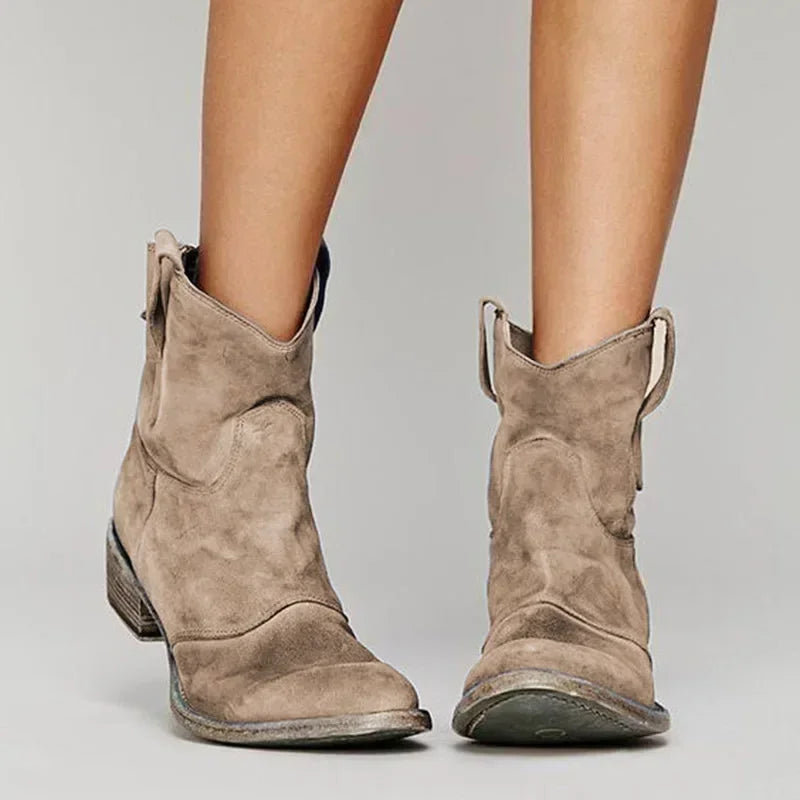 Paloma | Orthopedic Cowboy Boots with Distressed Detail