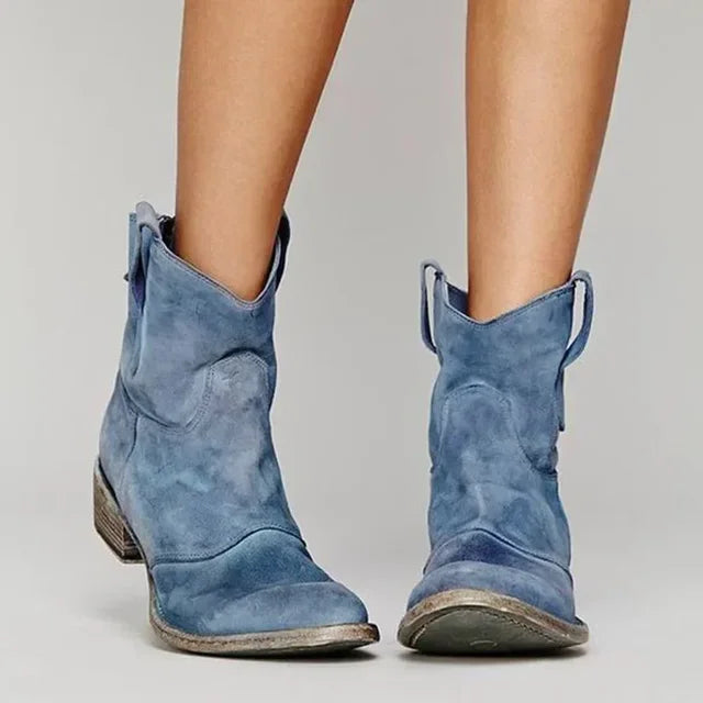 Paloma | Orthopedic Cowboy Boots with Distressed Detail