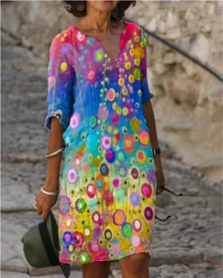 Hailey | Mini Summer Dress with Boho Print