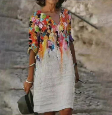 Hailey | Mini Summer Dress with Boho Print