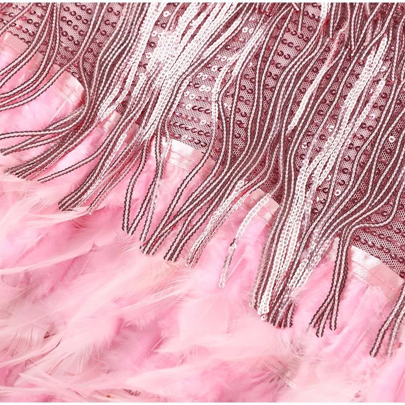 Lena | Mini Cocktail Dress with Sequins and Fringe