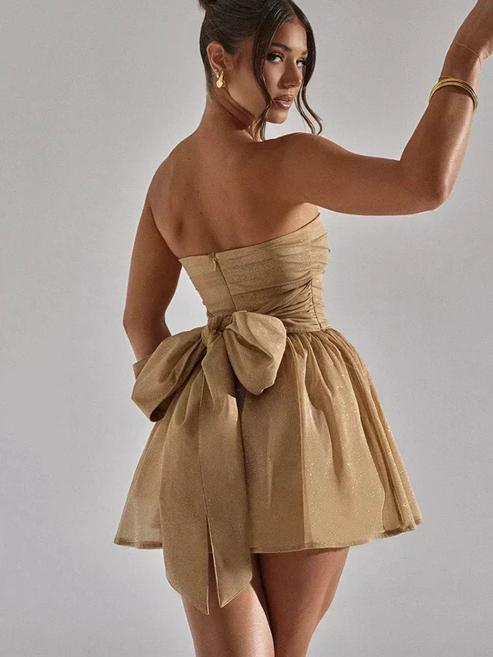 Layla | Mini Cocktail Dress with Strapless Bodice