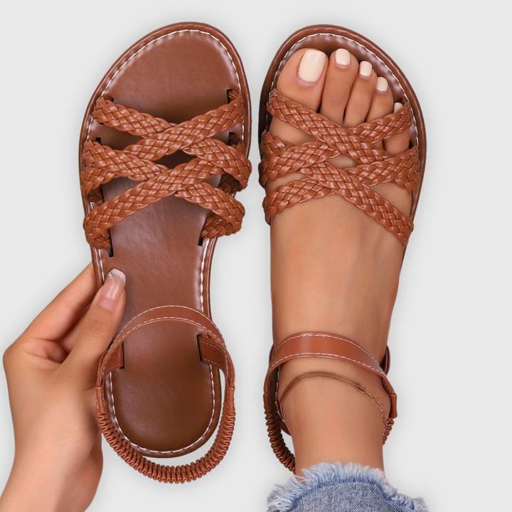 Sophia | Orthopedic Flat Sandal with Braided Strap