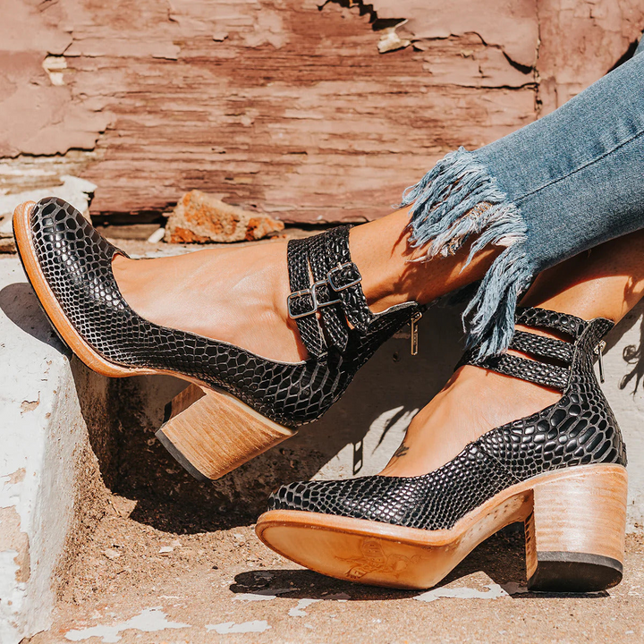 Vera | Orthopedic Block Heel Sandals with Strappy Detail