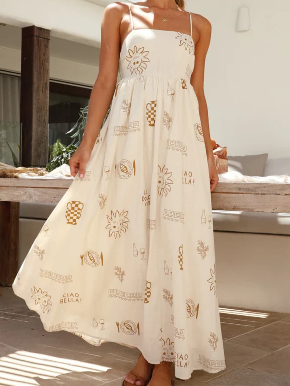 Lyra | Summer Maxi Dress Open Back