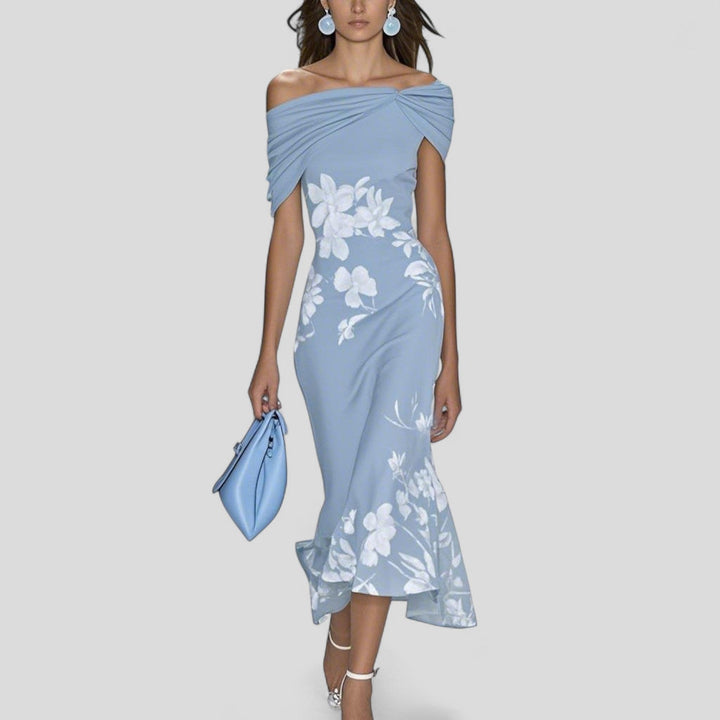 Imogen | Cocktail Midi Dress Sheath Floral