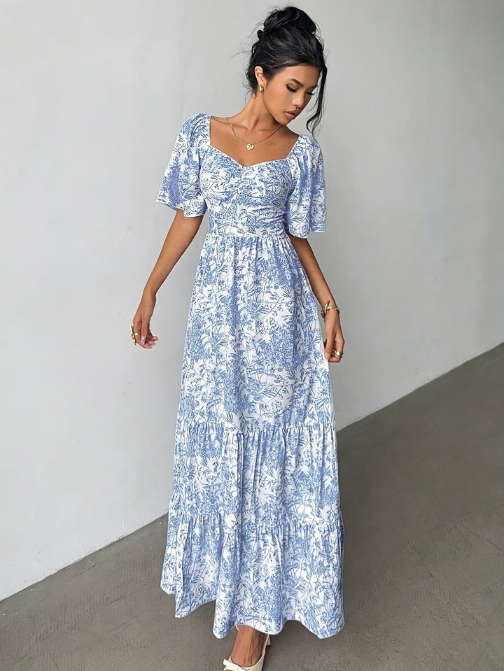 Carolyn | Wedding Guest Floral Maxi Dress Sweetheart