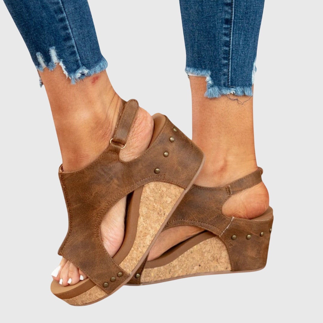 Adela | Orthopedic Wedge Sandal with Slingback Strap