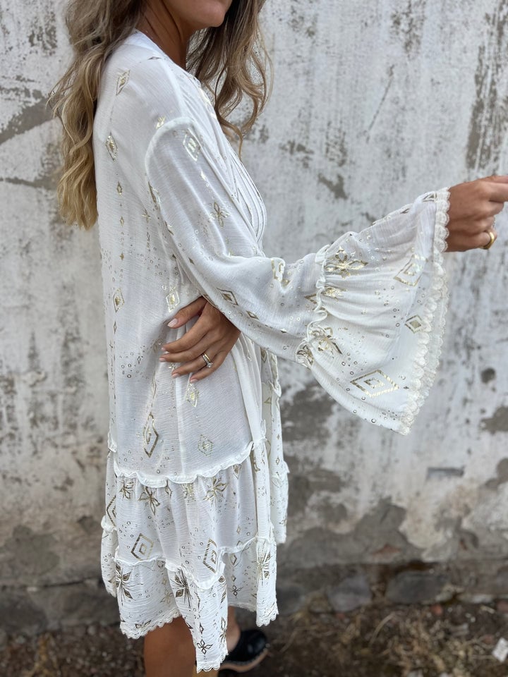 Evie | Mini Summer Dress with Boho Print and Flared Sleeves
