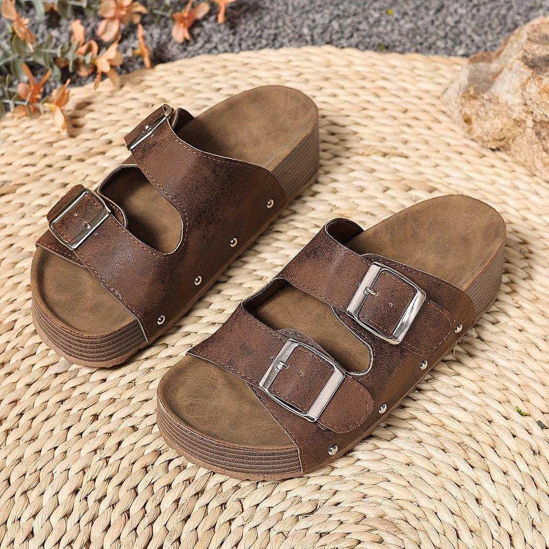 Ayla | Orthopedic Wedge Sandal with Buckle Strap