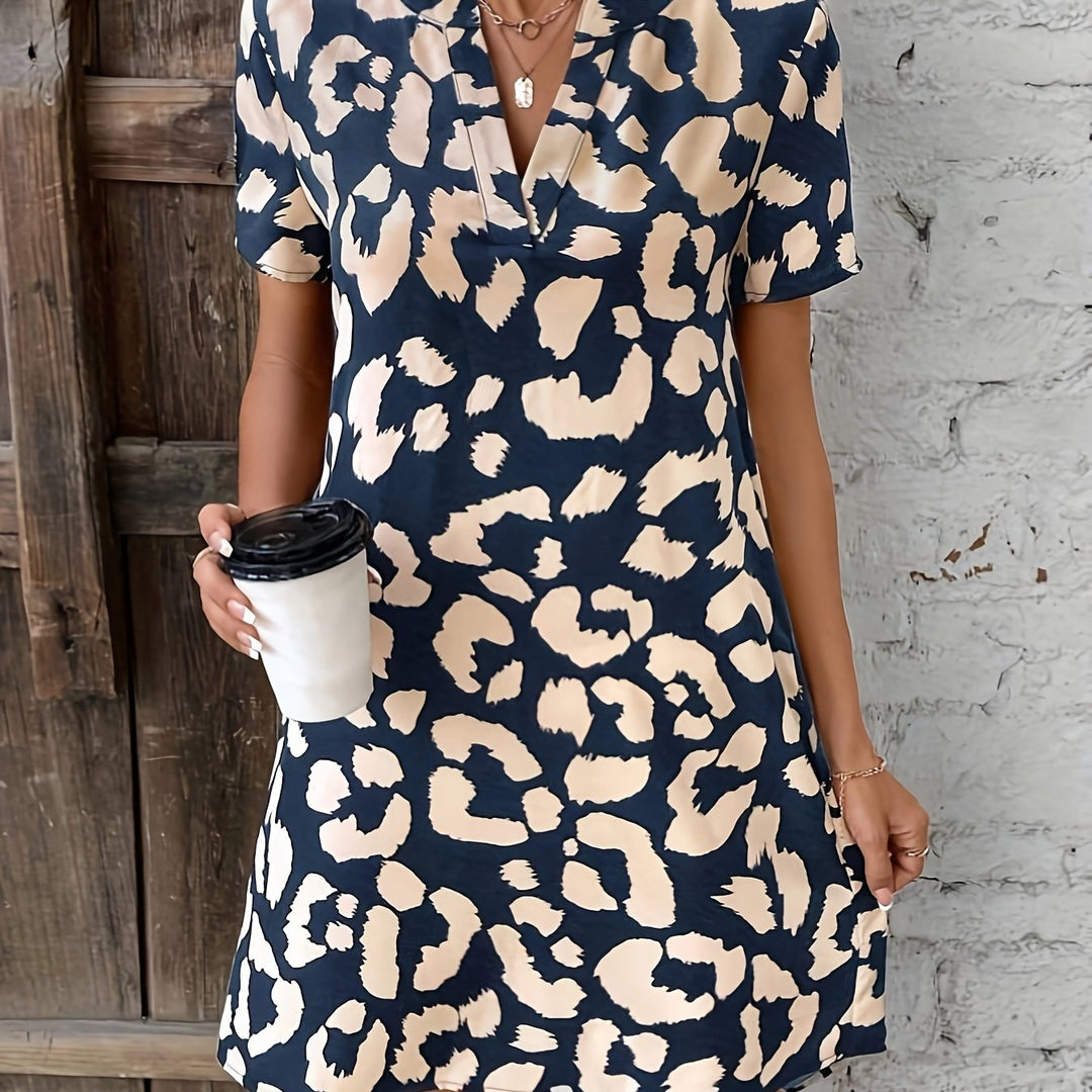 Nice | Mini Summer Dress with Leopard Print