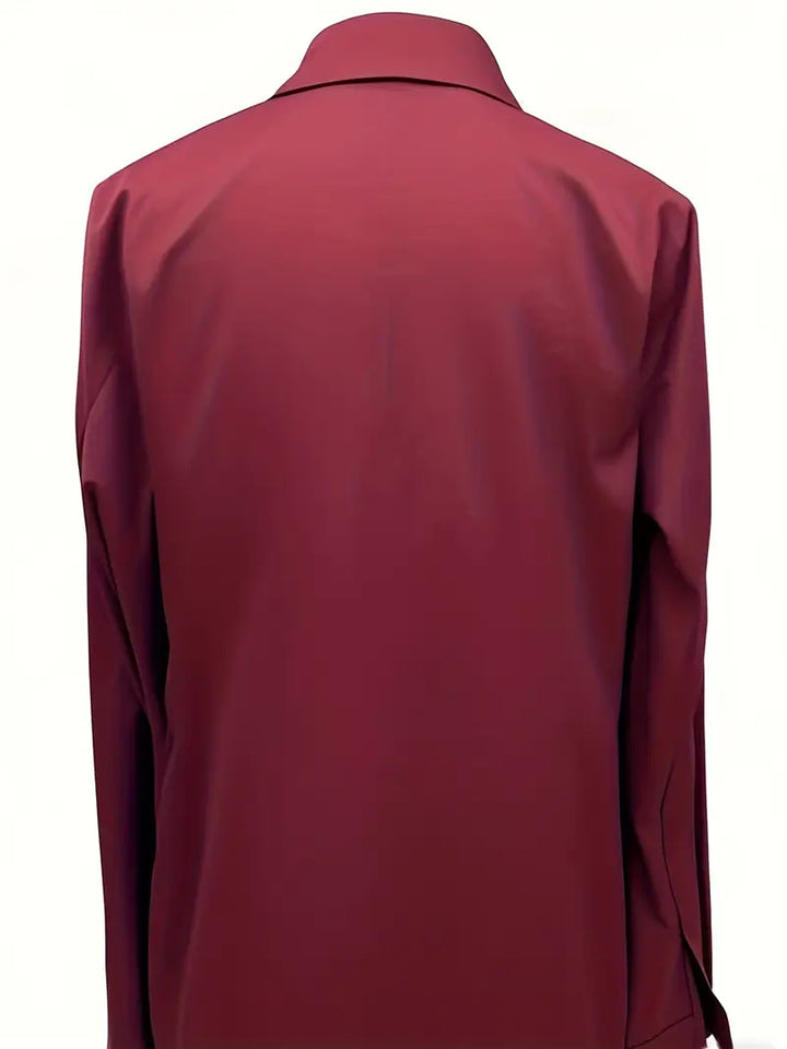 Sylv | Blouse with Deep V-Neck and Long Sleeves