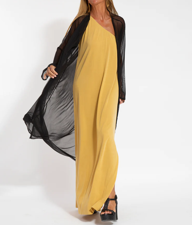Olivia | Maxi Wedding Guest Dress with One Shoulder