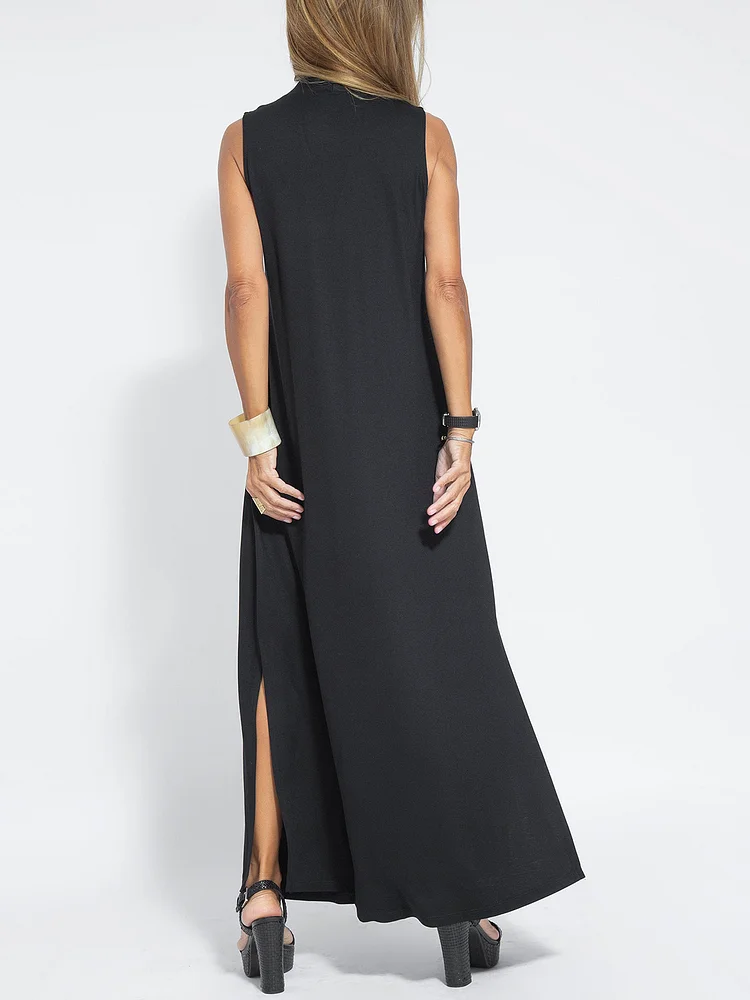 Mia | Maxi Summer Dress with V-Neck and Side Slit