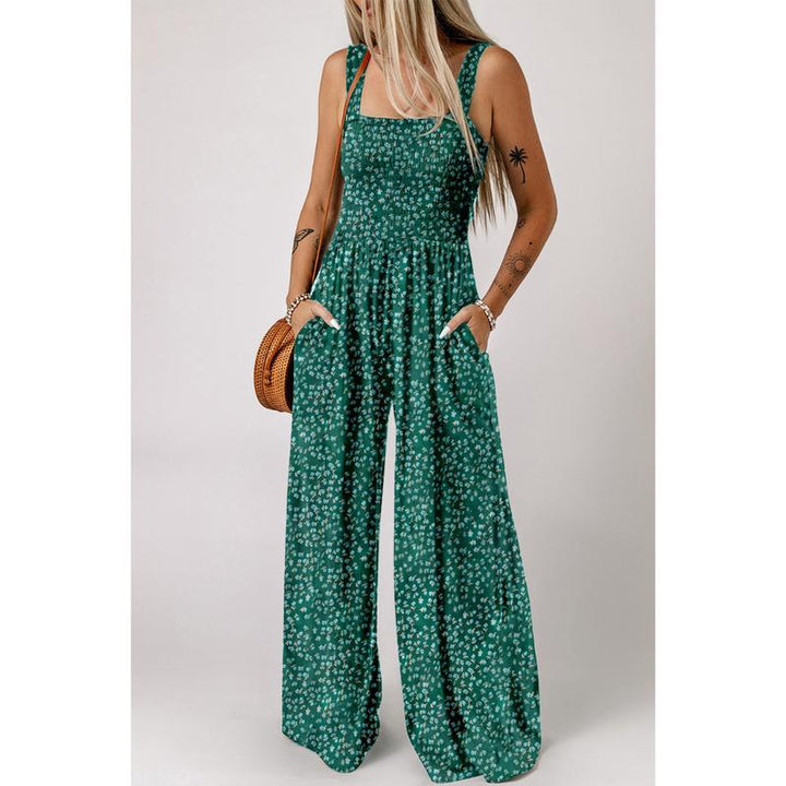Florence | Maxi Jumpsuit with Floral Print and Wide Leg