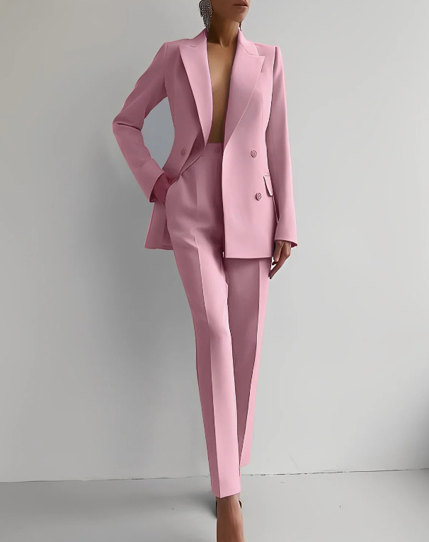 Rosa | Blazer Set with Slim Trousers and Single Button