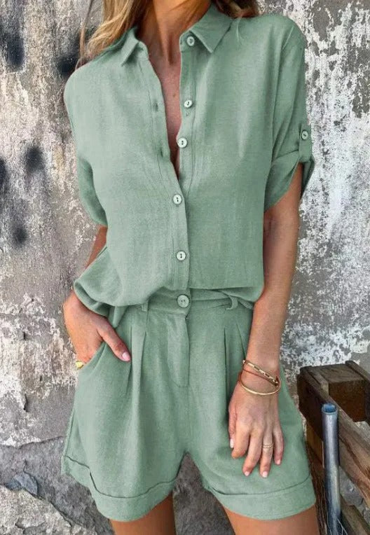 Nell | Co-ord Set with Oversized Shirt and Shorts