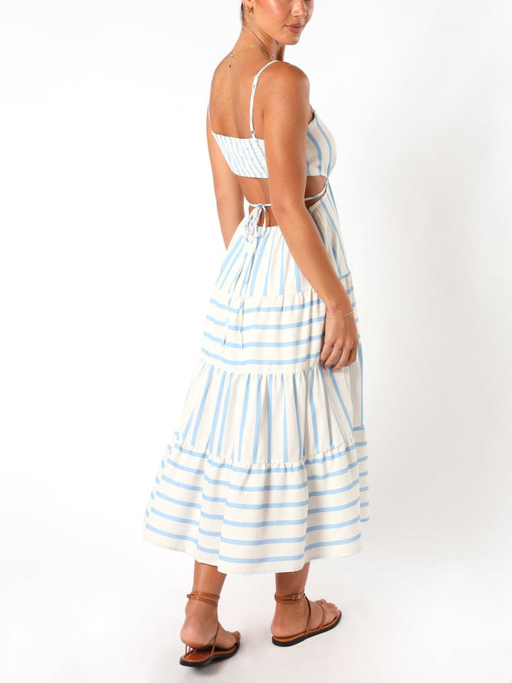 Evelyn | Summer Midi Dress Striped