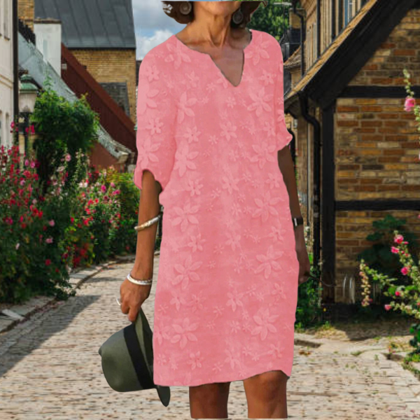 Hazel | Mini Summer Dress with V-Neck and Short Sleeves