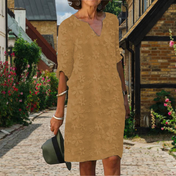 Hazel | Mini Summer Dress with V-Neck and Short Sleeves