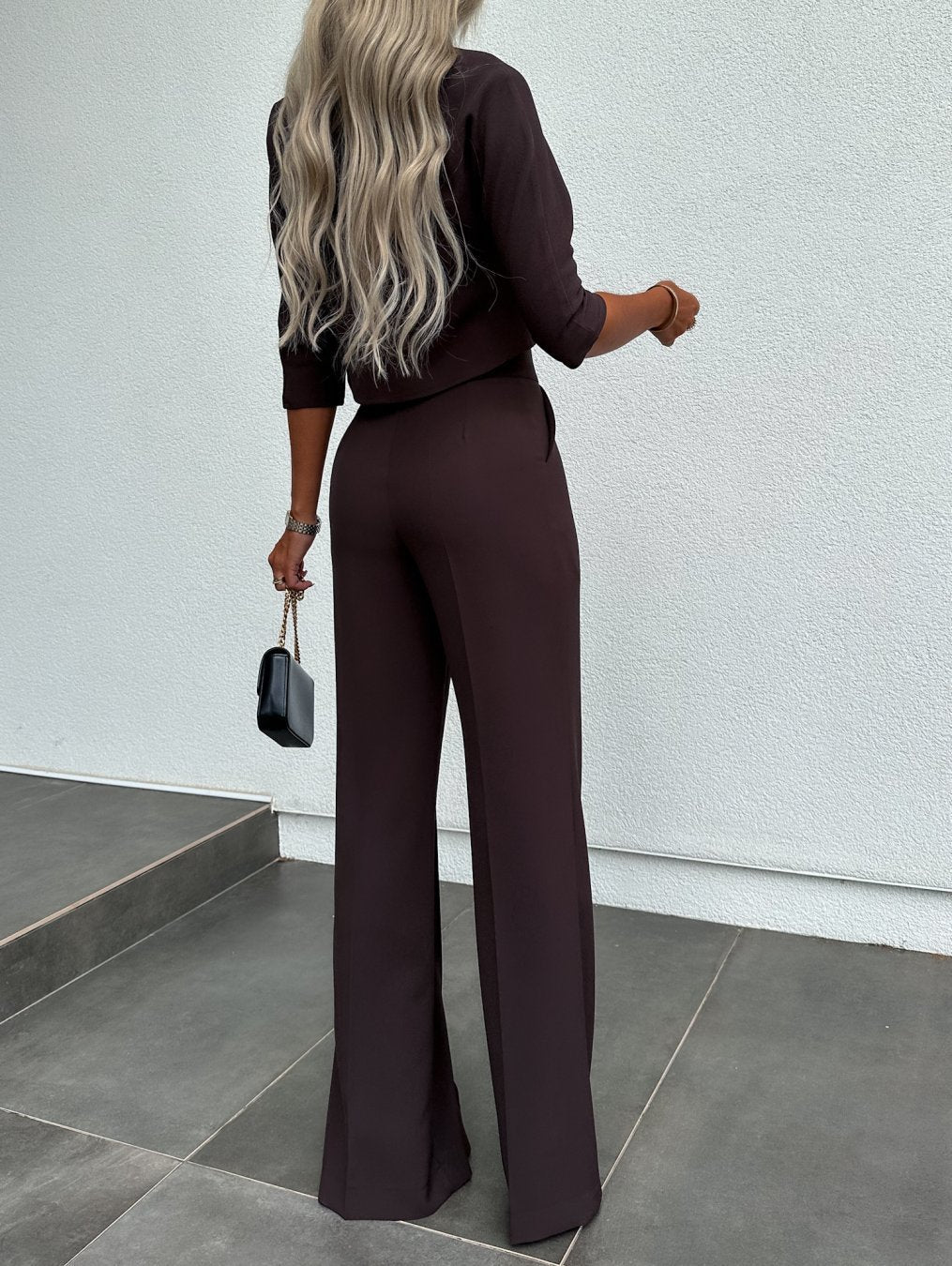 Petra | Co-ord Set with Cropped Top and Wide Leg Trousers