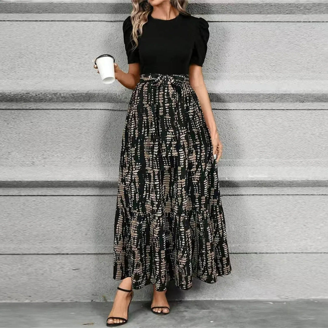 Hannah | Maxi Summer Dress with Floral Print and Tie Waist