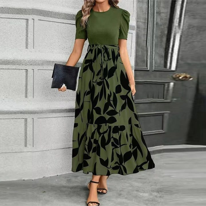 Hannah | Maxi Summer Dress with Floral Print and Tie Waist