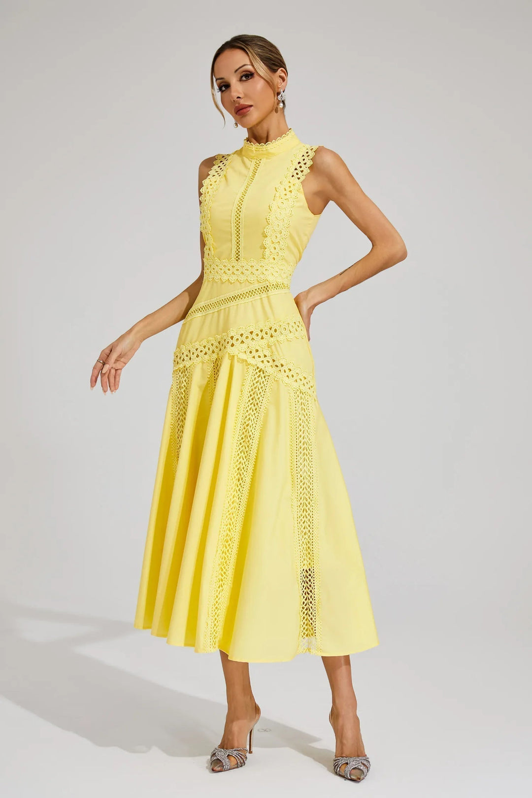 Olivia | Wedding Guest Midi Dress A-Line Lace
