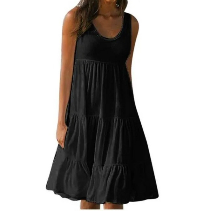 Uma | Mini Summer Dress with Tiered Skirt and Sleeveless Bodice