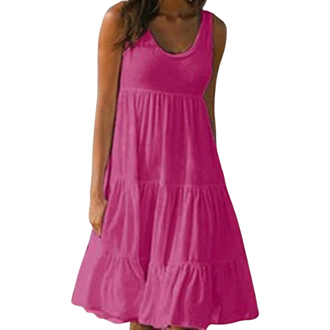 Uma | Mini Summer Dress with Tiered Skirt and Sleeveless Bodice